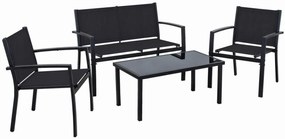 Czarny zestaw ogrodowy P4-T91