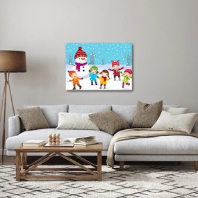 Obraz - Zimowe dziecięce zabawy (70x50 cm)