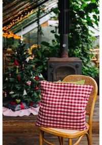 Lniana poszewka na poduszkę 50x50 cm Red Gingham – Linen Tales