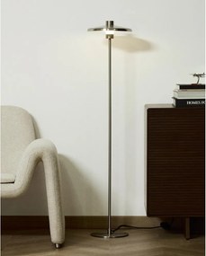 Lampa stojąca w kolorze srebra z metalowym kloszem (wysokość 130 cm) Nuvira – Kave Home