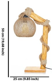 Beżowo-naturalna lampa stojąca (wysokość 50 cm) Canata – Opviq lights