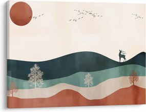 Obraz - Ilustrowany krajobraz (70x50 cm)