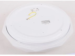 Biała lampa sufitowa LED z metalowym kloszem 43x43 cm Sven – Candellux Lighting