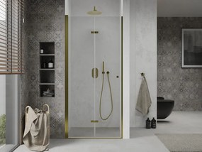 Mexen Lima drzwi prysznicowe składane 80 cm, transparent, złote - 856-080-000-50-00