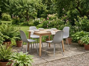 Krzesło do kuchni OSAKA plastikowe, jasnoszare