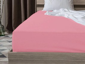 PrzytulneMieszkanie.pl Nieprzemakalne prześcieradło JERSEY 80x160 cm różowe