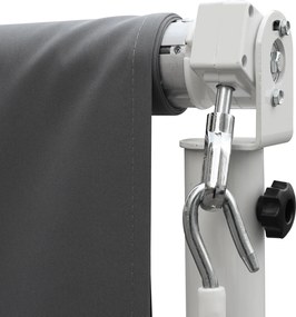 Outsunny markiza stojąca ogrodowa ze składanym ramieniem taras szara 3 x 3 m