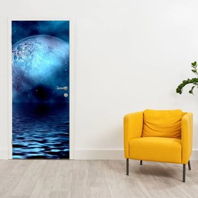Fototapeta na drzwi - Księżyc nad poziomem morza (95x205cm)