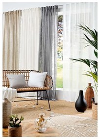 Brązowa firanka 140x240 cm Haltona – douceur d'intérieur