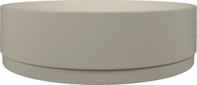 Umywalka z konglomeratu nablatowa okrągła beżowa 40 cm KALMI beige mat