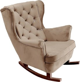 Fotel Relax z Tapicerowanym Siedzeniem i Podłokietnikami, Fotel TV 102x81x95cm Cappuccino_29809