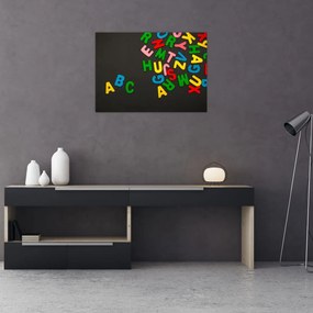 Obraz - kolorowe litery (70x50 cm)