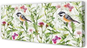 Duży obraz na płótnie Malarski Ptak w Trawie