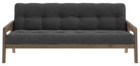 Szara sztruksowa rozkładana sofa 204 cm Grab – Karup Design