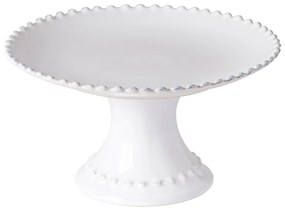 Biała kamionkowa taca na tort Costa Nova Pearl, ⌀ 22 cm