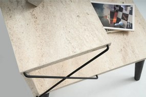 Szafka nocna Cross Travertine and Black