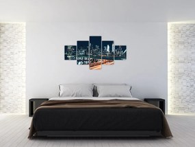 Obraz miasta nocą (125x70 cm)