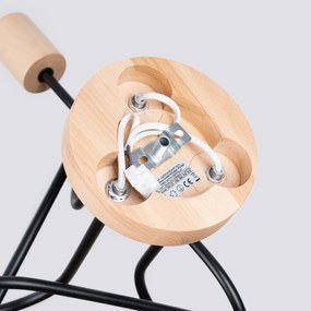 Żyrandol EMBER 3 czarny SOLLUX  LIGHTING