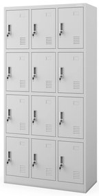 Szafka skrytkowa socjalna BHP MARCIN, 900 x 1850 x 400 mm, szara