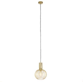 Designerska lampa wisząca złota - Wire WhiskDesignerski Oswietlenie wewnetrzne