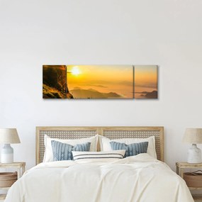 Obraz doliny w porannej mgle (170x50 cm)