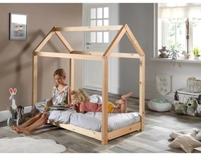 Łóżko dziecięce w kształcie domku Vipack Cabane, 70 x 140 cm