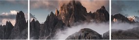 Obraz - Włoskie Dolomity ukryte we mgle (170x50 cm)