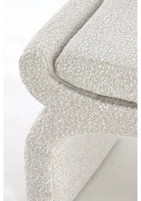 Kremowa ławka z materiału bouclé Nafya – Light &amp; Living