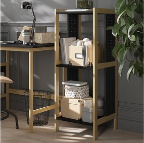 Półka stojąca czarny 40x40x107 elvia