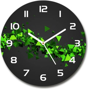 Zegar szklany okrągły Geometryczna fala