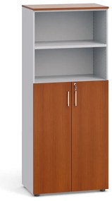 Szafa biurowa PRIMO 2023, drzwi na 3 półki, 800 x 420 x 1781 mm, szary / czereśnia