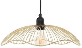Lampa wisząca GALT Ø 34 cm z drucianym kloszem