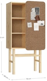 Regał z drewna sosnowego z tablicą Karup Design Slide