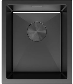 Mexen Trixo zlewozmywak stalowy 1-komorowy 370 x 440 mm, czarny - 6412371000-70