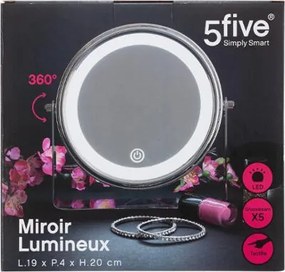 Podświetlane lusterko kosmetyczne LED, okrągłe, stojące