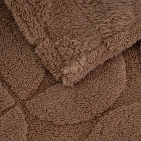 Brązowy koc z mikropluszu 130x160 cm Mid Century – Casa Selección