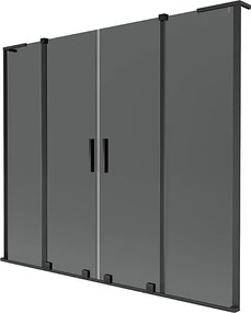 Mexen Velar L Duo parawan nawannowy 2-skrzydłowy rozsuwany 180 x 150 cm, grafit, czarny - 896-180-003-42-70