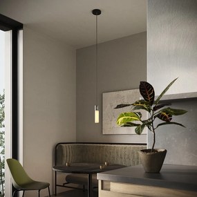 Szara lampa wisząca ze ściemniaczem ø 6 cm Basalt – tala