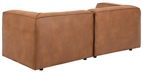 Koniakowa sofa z imitacji skóry 208 cm Fairfield Kentucky – Bonami Selection