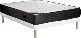 Zestaw 160 x 200 cm stelaż uniwersalny + materac z 7-strefowymi sprężynami kieszeniowymi i pamięcią kształtu - MERISI marki YSMÉE