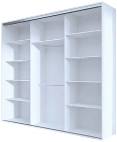 Biała przesuwna szafa 275 cm - Estori 5X