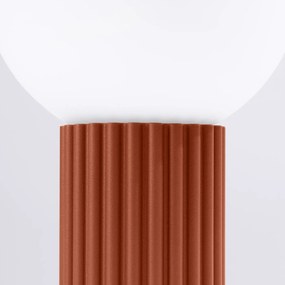Lampa biurkowa HALO ochra czerwona ryflowana SOLLUX  LIGHTING