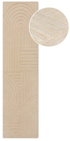 Beżowy wełniany dywan 60x230 cm Zen Garden - Flair Rugs