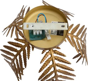W stylu vintage lampa sufitowa złota 24 cm - Botanica