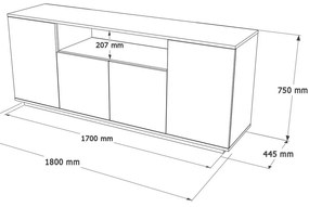 Szafka Frau Atlantic Pine and White