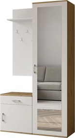 Masseno Garderoba VENTO 100/180,5/35 cm do Przedpokoju Nowoczesna Dąb Artisan