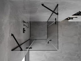 Mexen Mist-H Duo kabina prysznicowa uchylna 110 x 110 cm, transparent, czarna - 8A5-110L-110P-70-00