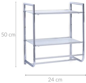 Półka ścienna, łazienkowa, 2 poziomowa, ZELLER