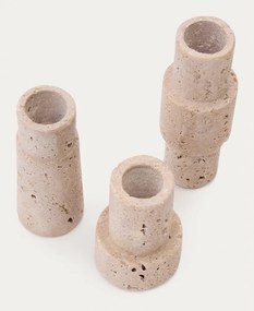 Kamienne świeczniki zestaw 3 szt. Majid – Kave Home