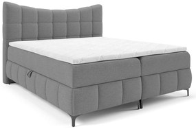 Ciemnoszare łóżko tapicerowane  z zagłówkiem 5 rozmiarów - Verrado